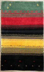 4'X6' Hand-Knotted Nepali Wool Area Rug- Multi