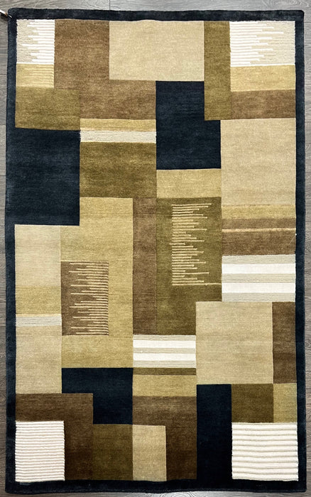4'X5'11" Nepali Silk & Wool Area rug