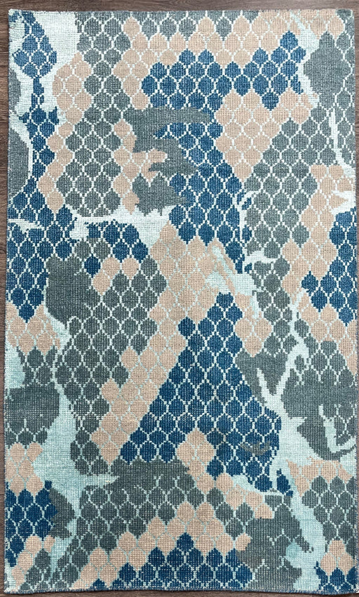 4'x6' Hand-Knotted Nepali Blue/Grey Area Rug – KB Rugs