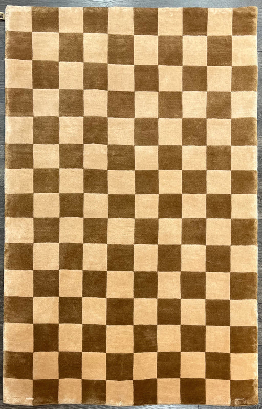 4'x6' Hand-Knotted Nepali Beige/Brown Area Rug – KB Rugs