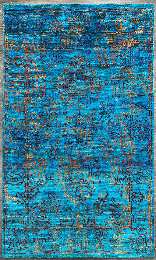 4'x6' Hand-Knotted Nepali Blue/Multi Area Rug – KB Rugs
