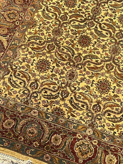 8' x 10' Indo-persian Hand Knotted 100% Wool Area rug