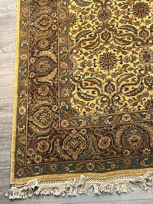 8' x 10' Indo-persian Hand Knotted 100% Wool Area rug