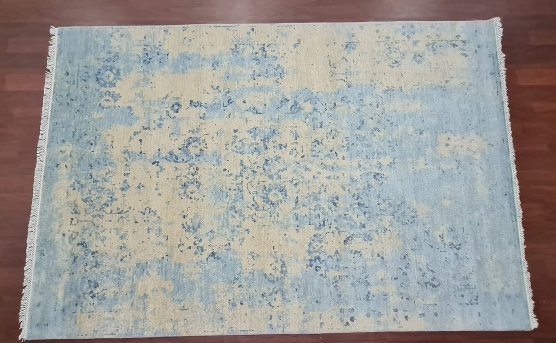 6'X9' Modern Hand Knotted 100% Wool Area rug