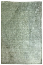 4'X6' Hand-Knotted Nepali Wool Area Rug- Green