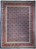 9'X12' Hand-Knotted Persian Wool Area Rug- Blue/Red