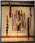 9'X12' Hand-Knotted Nepali Wool Area Rug -Orange/Beige