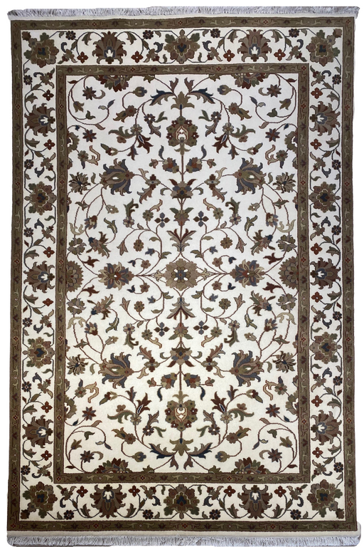 6'x9' Hand-Knotted Herbal Wash White/Multi Area Rug – KB Rugs