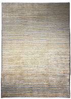 5'X8' Hand-Knotted Gebba Wool Area Rug - Beige/Blue