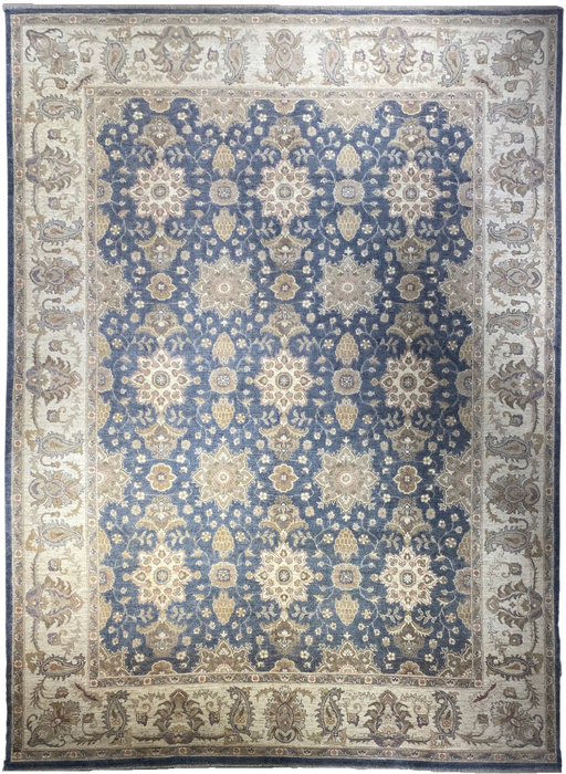 9'x12' Hand-Knotted Chobi Beige/Blue Area Rug – KB Rugs
