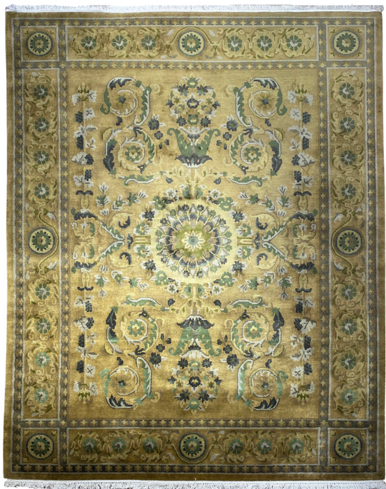 8'0X10’0 Indo-Persian Hand Knotted 100% Wool Area rug