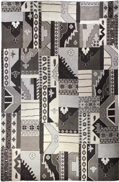 9'x12' Hand-Knotted Berber Multi/Grey Area Rug – KB Rugs