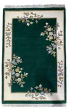 4'X6' Hand-Knotted Persian-Style (Indo-Persian) Wool Area Rug- Multi/Green