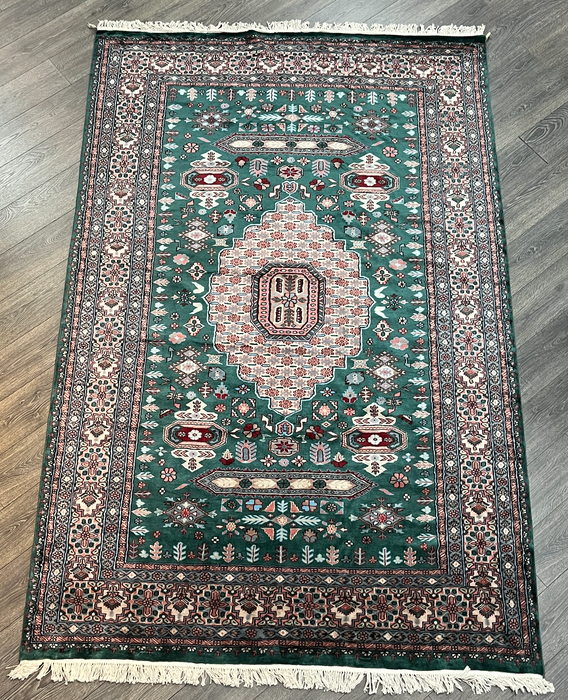 6’1x9’5 bukhara 100% wool area rug