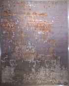 8'X10' Modern Hand-Knotted Nepali Wool Area Rug- Multi/Grey